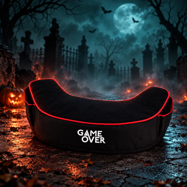 Game Over 8-Bit Gaming Lap Cushion — Cyan